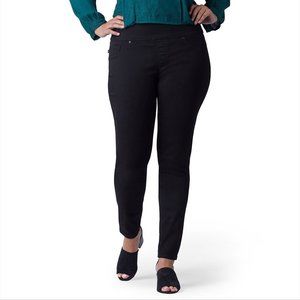 NWT Plus Lee Women's Plus Size Black Sculpting Slim Fit Skinny Pull On Jean SZ20